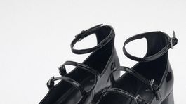 Dámske topánky na hrubom podpätku na štýl Mary Jane
