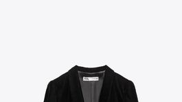 Čierne zamatové sako Zara