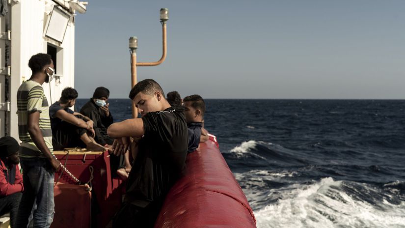 migranti loď ocean viking plavidlo utečenci