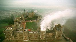 Záber na hrad Windsor z 21. novembra 1992. 