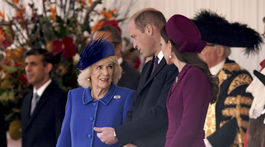 Camilla, kráľovná manželka a princ William a princezná z Walesu Kate 