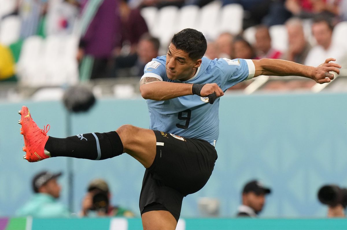 Luis Suárez v zápase proti Kórejčanom na MS 2022.