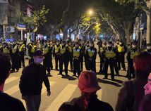 šanghaj protest čína police