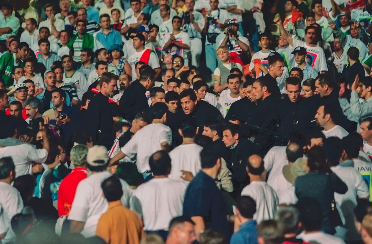 Des supporters iraniens lors d'un match à Lyon en...