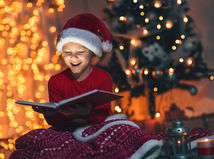 kniha, darček, Vianoce, dieťa