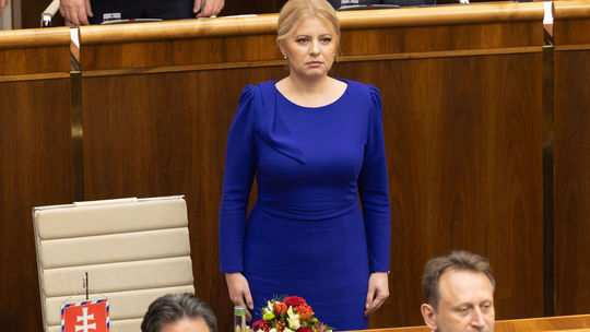 Prezidentka Zuzana Čaputová pred prejavom v...