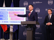 Eduard Heger a Igor Matovič predstavujú pomoc v energokríze pre domácnosti.