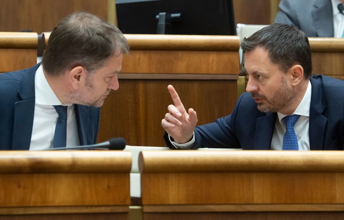Igor Matovič a Eduard Heger (vpravo)