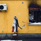 Banksy maľba Ukrajina Hostomel