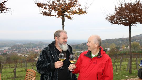 Patrik Tkáč s Jozefom Sedlákom, redaktorom...