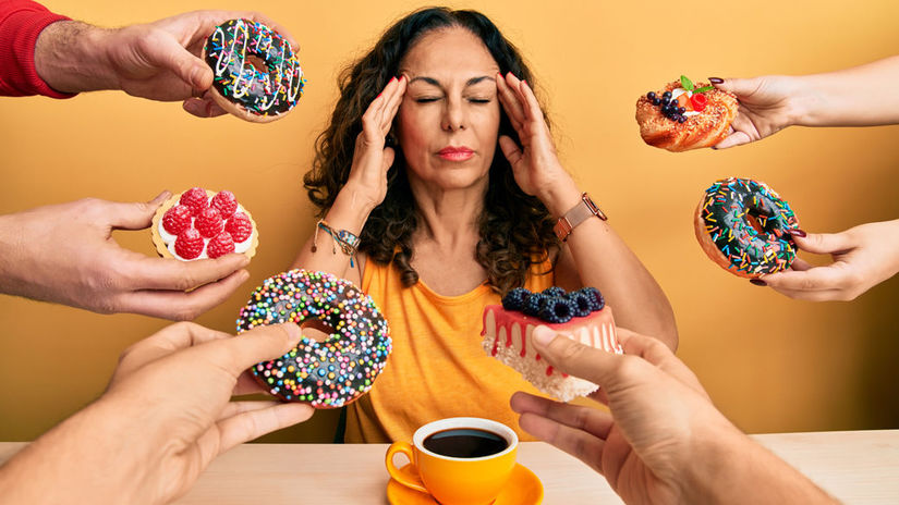 migréna, sladkosti, donuty, nezdravé jedlo,