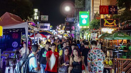 Khao San Road, Bangkok, turizmus, ulica, turisti