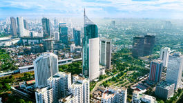 Jakarta, Indonézia, ikonická veža BNI 46, mrakodrapy, veže, obchodná štvrť