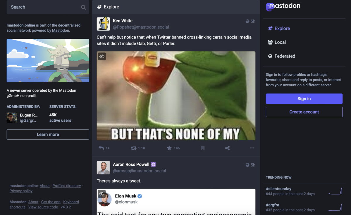 Mastodon funguje veľmi podobne ako konkurenčný...