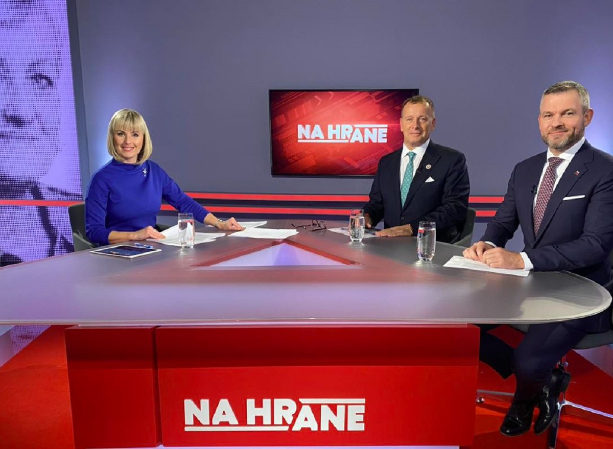 Moderátorka Jana Krescanko Dibáková s Borisom...