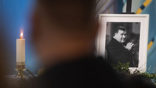 Podobizeň zosnulého počas poslednej rozlúčky so...