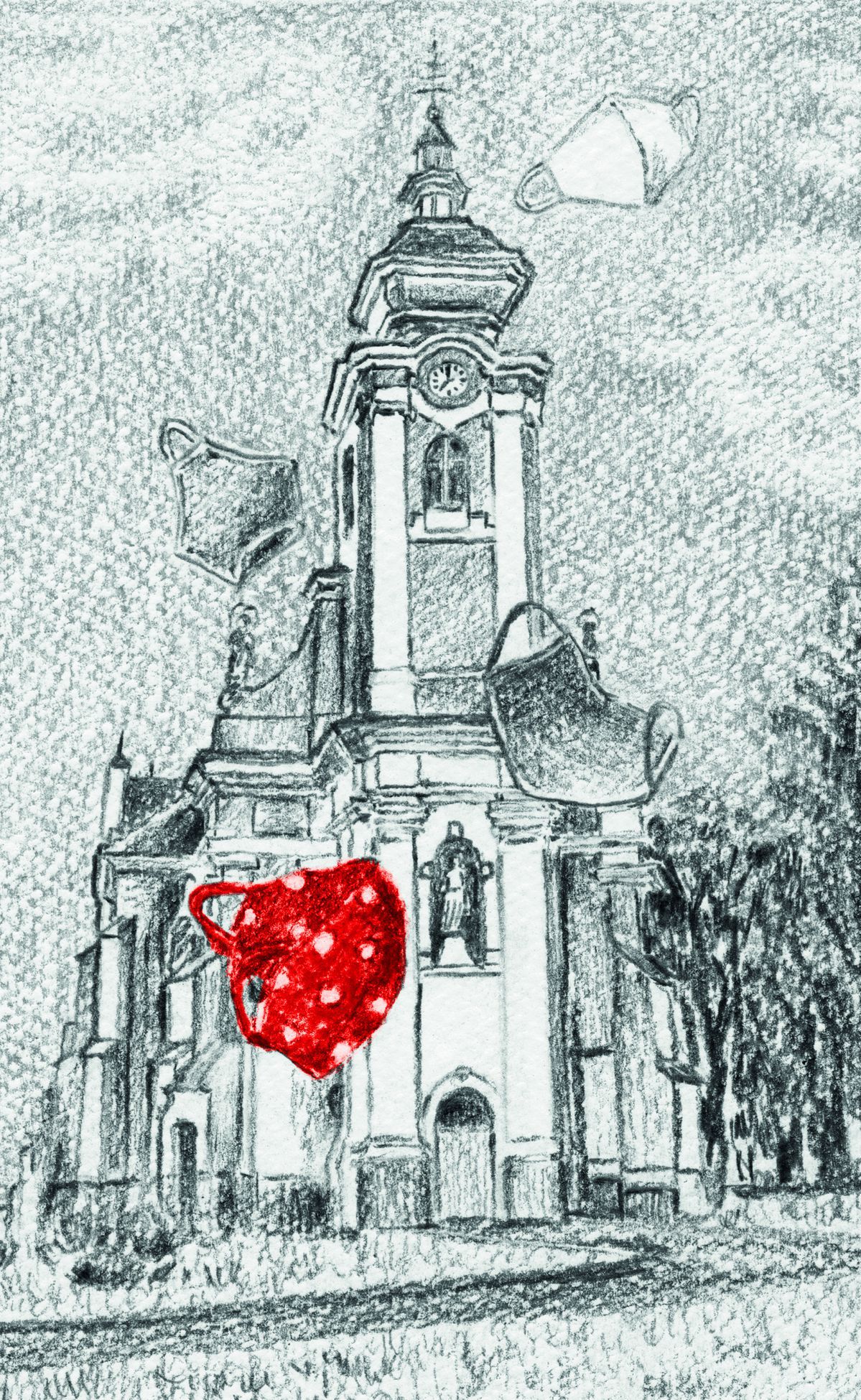 Levárčanský kosteu s ruškama. Ilustrácia Galiny...