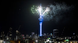 Nový rok, Silvester, ohňostroj, Nový Zéland