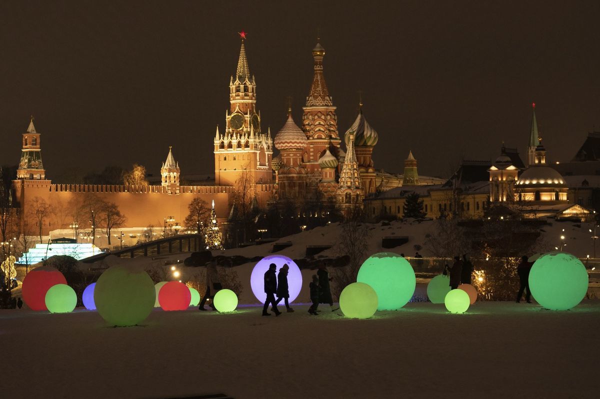 Rusko, Kremeľ, Moskva, Nový rok
