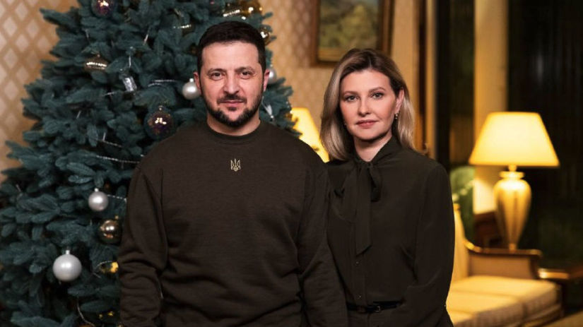 Volodymyr Zelenskyj s manželkou Olenou