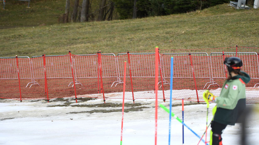 Trať v Záhrebe pred prvým kolom slalomu žien.