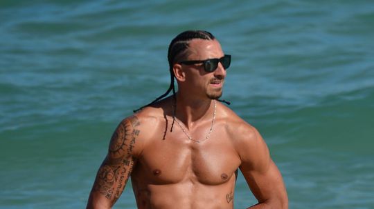 Švédsky futbalový hráč Zlatan Ibrahimovič na...