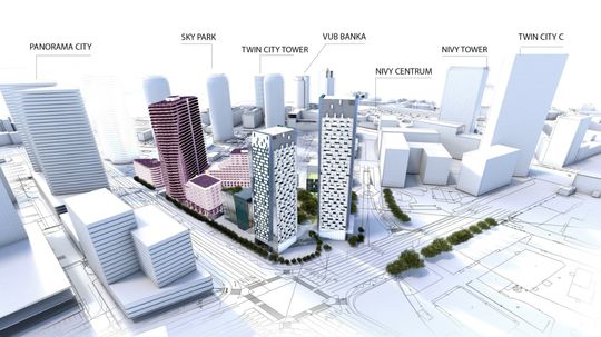 Vizualizácia nového projektu v Bratislave. 