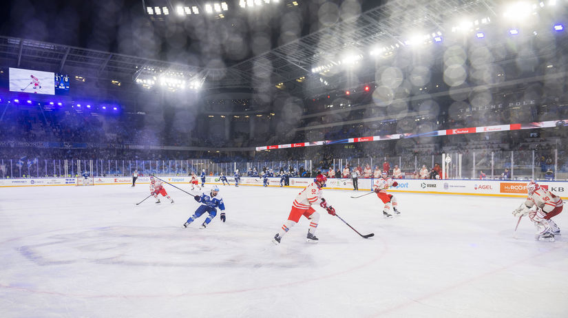 Momentka zo zápasu Třinec - Kometa Brno na...