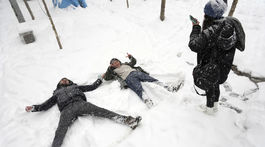 Irán Teherán Počasie Zima Sneh