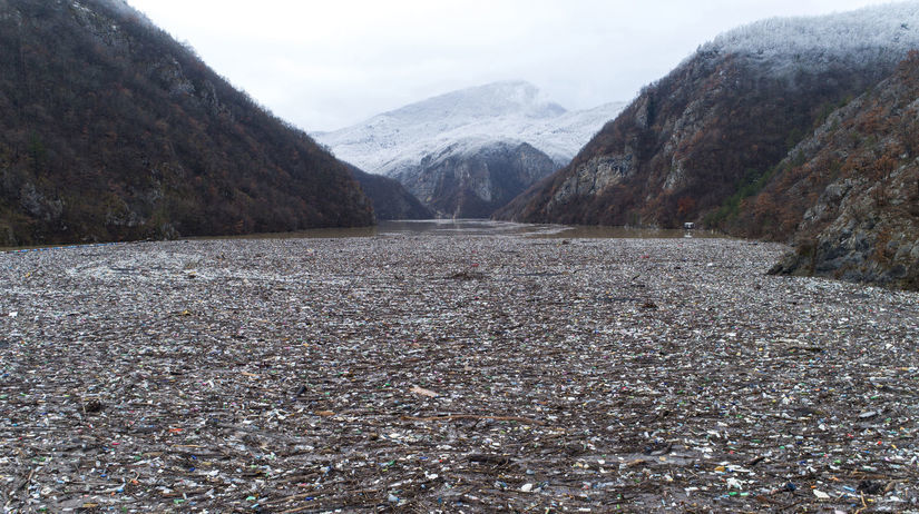 Bosna odpad rieka drina