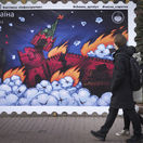 vojna na Ukrajine, Kyjev, poštová známka