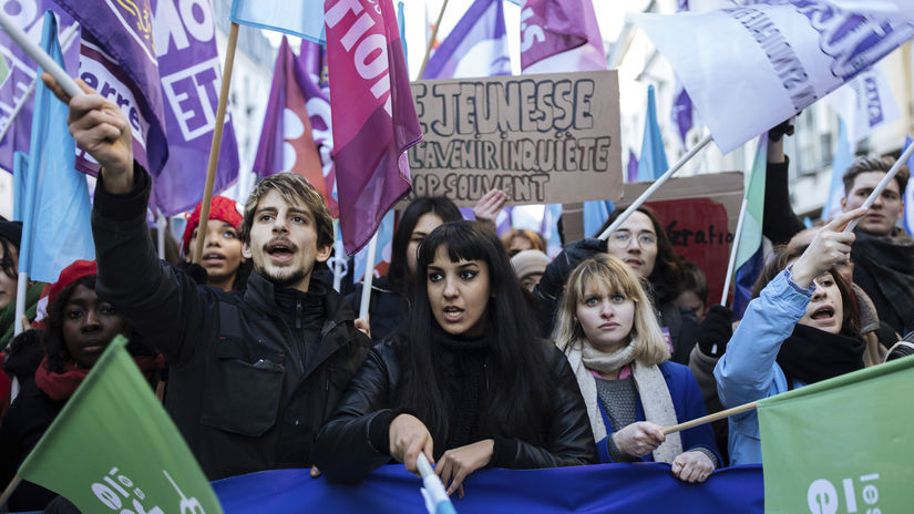 francúzsko štrajk protest