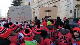 hokejisti, mládežníci, Banská Bystrica, protest