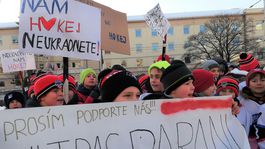 hokejisti, mládežníci, protest, Banská Bystrica