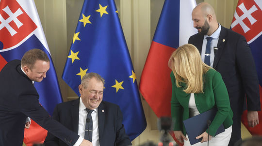 Na snímke český prezident Miloš Zeman (druhý...
