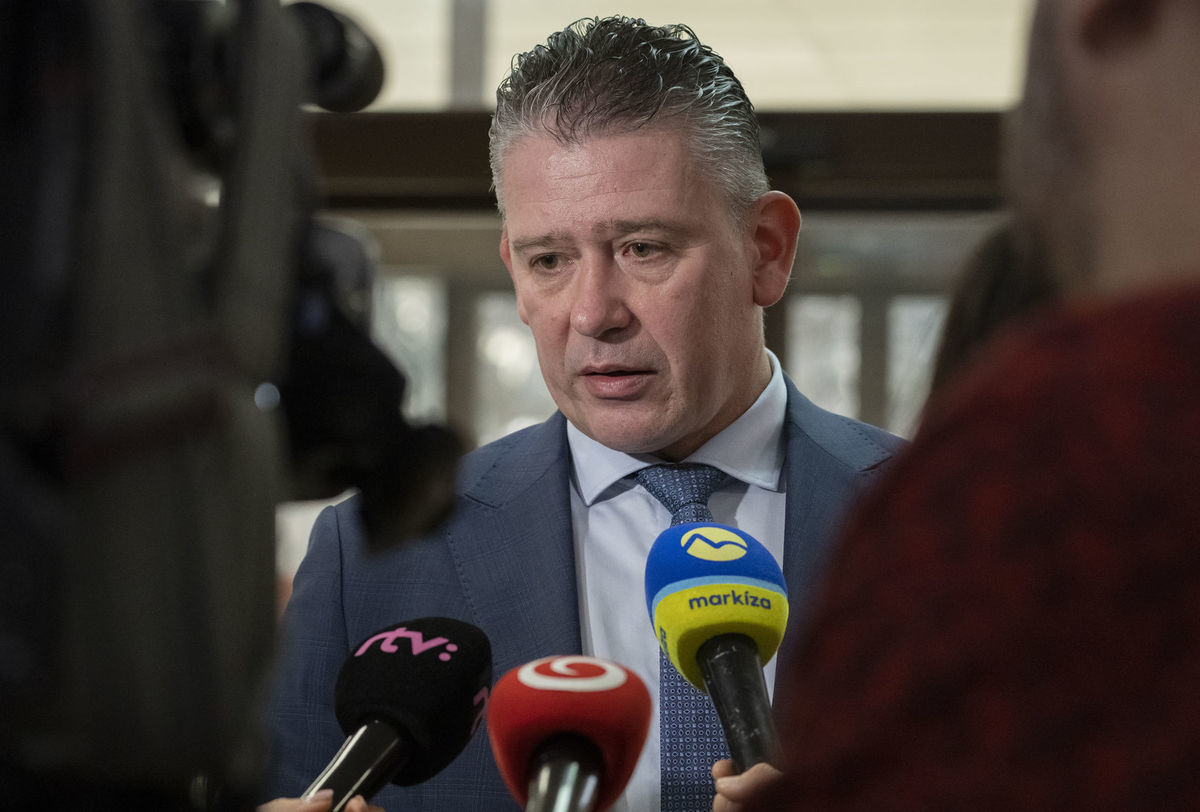 Dočasne poverený minister vnútra Roman Mikulec...