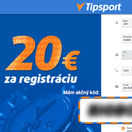 Tipsport akčný kód 2025 - overený bonus 7777€ + 20€ v novembri