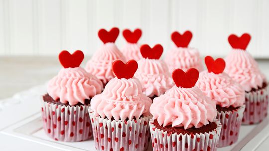 Valentínsky cupcake.