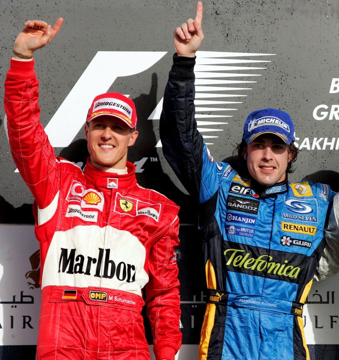 Michael Schumacher a Fernando Alonso.