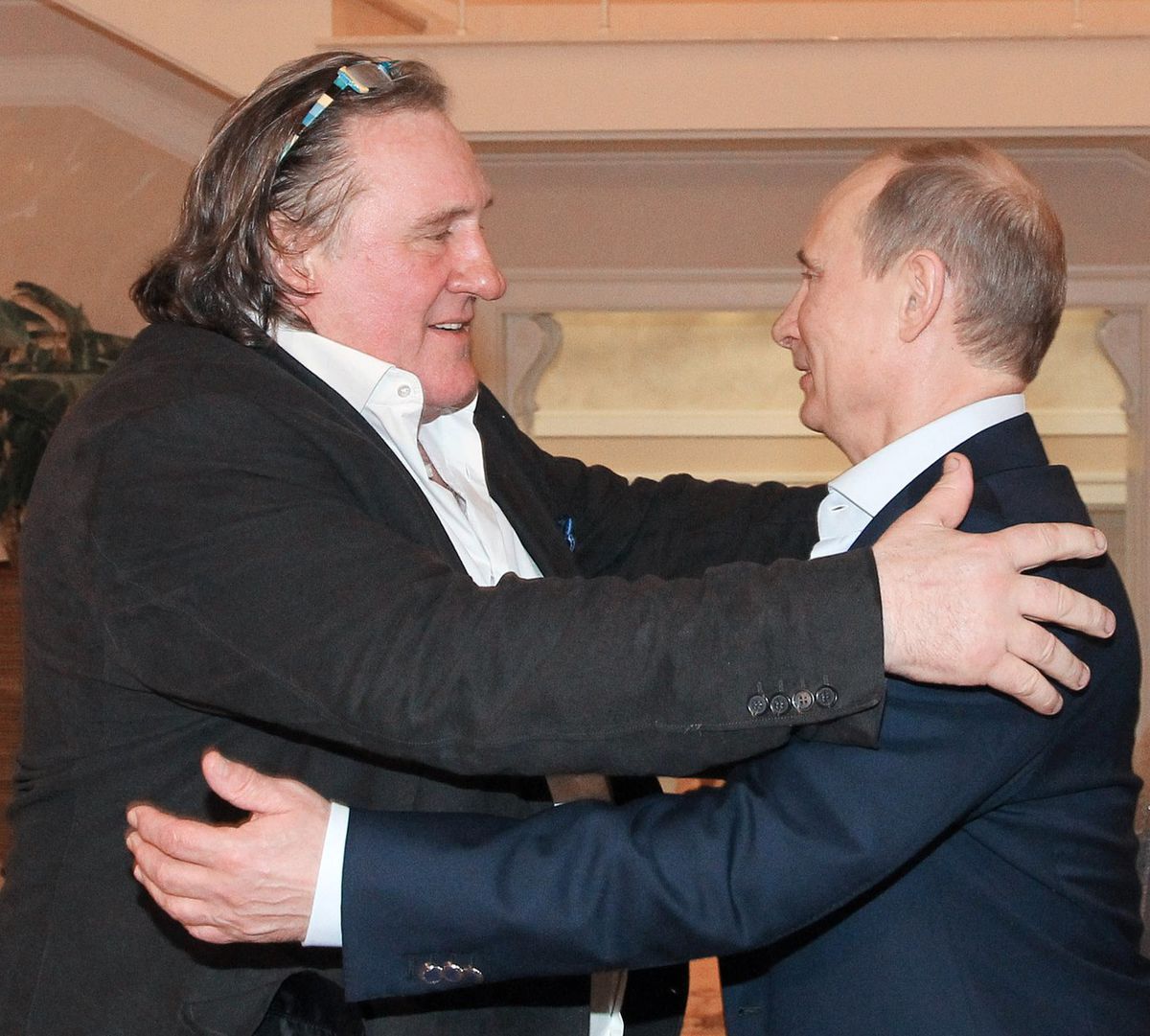 Gérard Depardieu a Vladimir Putin na stretnutí...