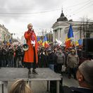 Moldavsko protest protivládny obavy Ukrajina Rusko uarus