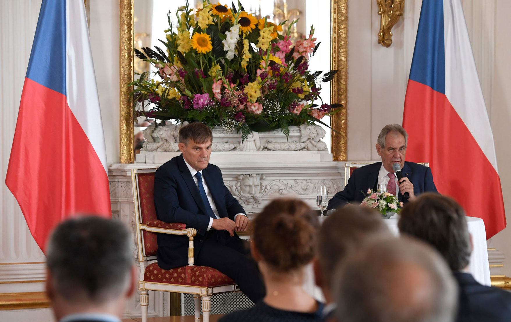 Rudolf Jindrák s českým prezidentom Milošom...