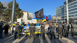 protest prezidentský palác ukrajina hodžovo