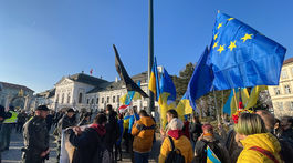 protest prezidentský palác