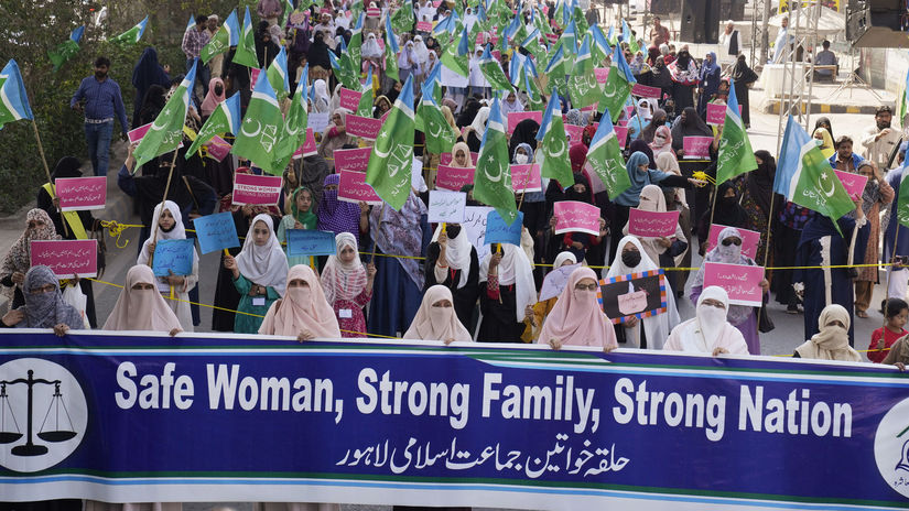 Pakistan MDŽ ženy protest
