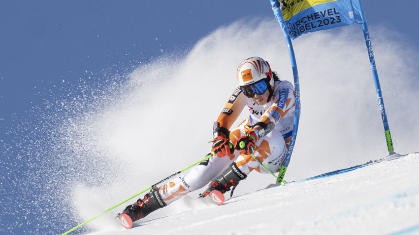 Petra Vlhová v obrovskom slalome.