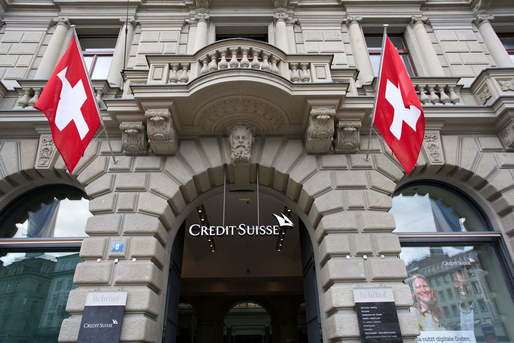 Švajčiarska banka Credit Suisse.