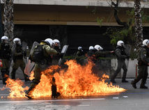 Grécko Atény štrajk