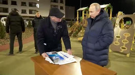 Rusko Ukrajina Putin na návšteve Mariupolu 
