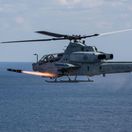 An AH-1Z Viper with Marine Light Attack Helicopter Squadron (HMLA) 267, 3rd Marine Aircraft Wing, fires an AGM-114 Hellfire missile at Range 176, Okinawa, Japan, Feb. 14, 2017. HMLA 267 conducted a